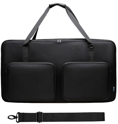 DR·AMIU DJ Controller Bag Case Compatible with Pioneer DJ DDJ-FLX10, DDJ-REV7, Rane ONE, AKAI Professional MPK249, Denon DJ SC Live 2/4 DJ Controller with Shoulder Strap