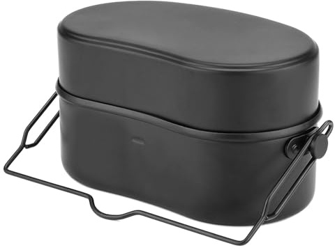 de metal – Contenedor de alimentos de doble capa con asa, de aluminio de doble capa | Encantador contenedor versátil de alimentos, solución de almacenamiento para comidas, compacto