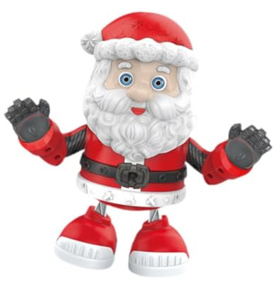 Perfeclan Singendes Tanzen, lustige Weihnachtsfigur, Dekoration für den Tisch im Wohnzimmer, Einweihungsgeschenk, Weihnachtsmann