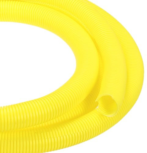 DMiotech 10ft Wire Loom Split Tubing 1 Inch, Cord Protectors from Pet Flexible Conduit Cable Management for Office, Home, Garden, Yellow