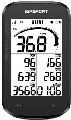 iGPSPORT BSC100MAX GPS Bike Computer, Wireless 3'' Screen Auto Start/Stop Custom Data 40H Waterproof Bicycle Computer