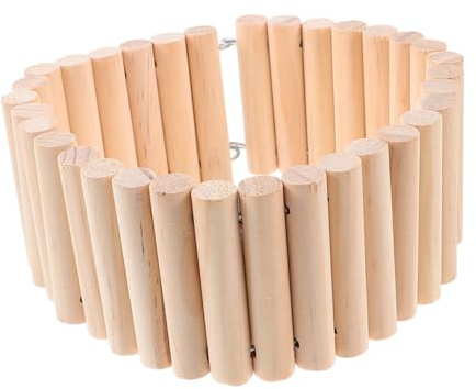 DOITOOL Pont Suspendu Multifonction pour Hamster en Bois Naturel 6x30 Cm, Échelle d'escalade Sécurisée pour Cage, Jouet D'enrichissement Et Cachette Adaptée Aux Rongeurs Petits Et Chinchillas