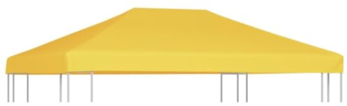 Copertura Superiore per Gazebo, Sostituzione Copertura Superiore per Tendone Da Festa, Copertura Superiore per Gazebo 270 g/m² 4x3 m Gialla Per Portico Anteriore Balcone Patio Giardino