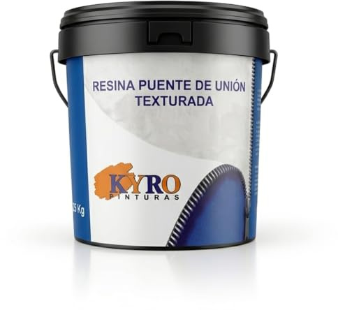 KYRO PINTURAS - Resina Puente de Unión Texturada - Imprimación Alta Adherencia para Morteros y Hormigón - Color Azul Suave - 25kg