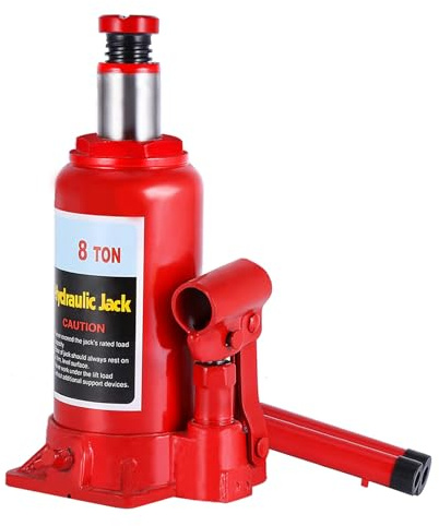 Estink Hydraulischer Wagenheber, 2T 3T 5T 8T Hydraulikheber aus Stahl, Tragbare Vertikal Stempelwagenheber für Auto/Van/Boot/LKW (8T)