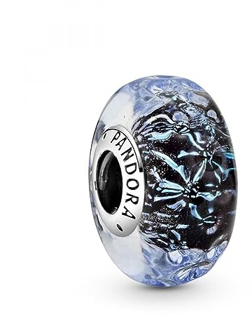 PANDORA Welliges dunkelblaues Ozean Murano-Glas Charm
