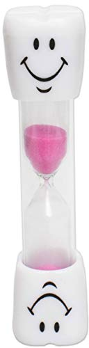 Kids Toothbrush Timer ~ 3 Minute Smile Sand Timer for Brushing Children's Teeth (Pink)