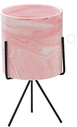 QiWang Pot de fleurs carré en marbre nordique en céramique pour intérieur, succulent chlorophytum respirant (E)