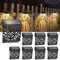 Litake Paquete de 8 luces solares para valla al aire libre luces solares impermeables decorativas de la pared de la cerca para la decoración del jardín, patio, escalón de la piscina