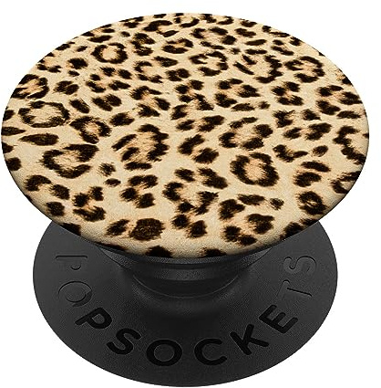 PopSockets Brown leopard print design for teen girls women PopSockets Swappable PopGrip
