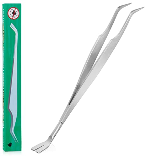 LIVAIA Zeckenzange Metall: 2in1 Zeckenzange Edelstahl für Mensch, Hund und Katze – Zeckenschutz Mensch – Zeckenhaken für Hunde – Zeckenzange Mensch