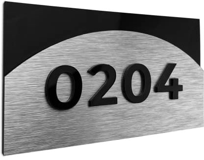 ALÚMADESIGNCO Personalized Apartment Numbering Signs - Modern Hotel Numbers - Door number sign - Hotels Room Signage - Custom Acrylic/Metal Plates