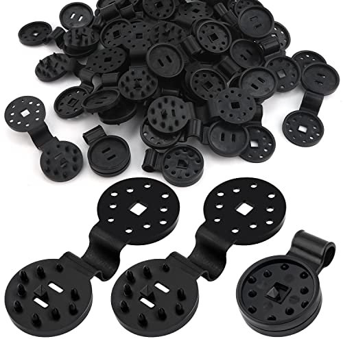 TOYMIS 100pcs Shade Cloth Clips, Plastic Shade Cloth Heavy Duty Lock Grip Sun Shade Cloth Clips Round Shade Windproof Awning Clamp Grip for Outdoor Garden Anti Bird Netting