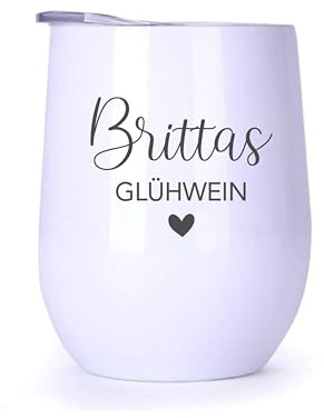 Glühweinbecher personalisiert mit Namen - Glühwein Mitarbeitergeschenk - Weihnachten - Weihnachtsfeier - Kolllegen - Glühweintasse Nikolausgeschenk Gravur