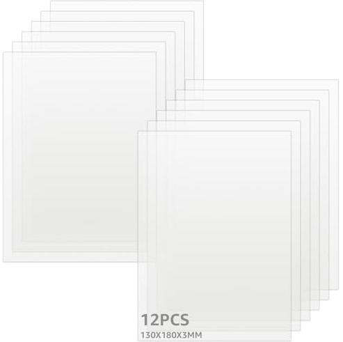 DAJAVE Acrylglas Platte 3mm, 12 Stück 130x180x3MM Plexiglas Platte, Plexiglasscheibe, Acrylplatte Transparent Plexiglas Nach Mass für Display, Bilderrahmen, Malerei (130x180x3MM)