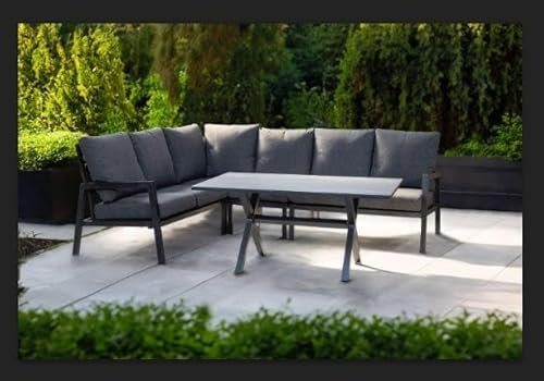 ZENIT ENERGY Lounge-Set Garten Sitzgruppe Alu inkl. Tisch wetterfest anthrazit