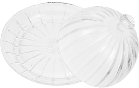TOPBATHY Elegant Glass Cake Plate Stand Lid for Dessert Display Occasions Birthday Christmas Wedding