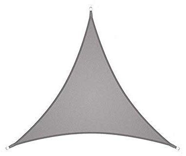 AYBIOSD Tenda A Vela Triangolare, Tende Da Sole Impermeabile, Protezione Raggi 98% UV Vela Parasole Ombreggiante, Adatto Per Esterni, Terrazza, Giardino, Prato,Grigio,6x6x6m