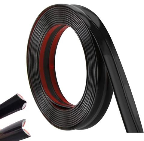 3M/10FT Inside Outside Corner Trim Self Adhesive PVC Vinyl Moulding Tile Trims Flexible Corner Angle Trim Peel and Stick Wall Corner Guard Edge Protector for Windows Tables & Corners Strip (2CM/Black)