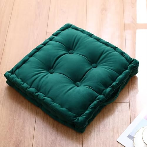 Cushion Armchair Booster Seats, Large Firm 40cm Square Seat Pad with Supportive 10cm Thick Base Cushion, Dining Chair Booster Seats for Elderly, Post Surgery and Pregnancy, Dark Green