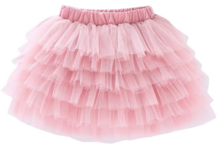 Jastore 6 Layered Tutu Skirt for Girls Princess Tulle Dance Skirts Toddler Girl Ballet Tutu Skirt (US, Age, 8 Years, 11 Years, Pink)