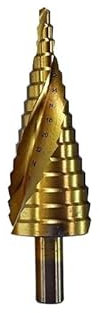 Broca escalonada HSS 4-12 4-20 4-32, cono de cobalto recubierto de titanio, flauta recta en espiral, agujero de Metal y madera de acero, 1 Uds.(42-Straight-5step)