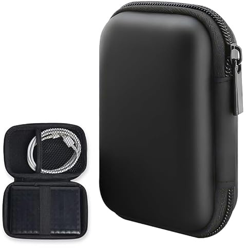 Borsa per hard disk esterno, custodia Eva, impermeabile, organizer universale per hard disk, power bank (nero)
