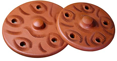 Terrina in Terracotta con Peso per Involtini di Foglie di Vite Dolma Dolmades Tolma Warak Enab - CONFEZIONE da 2 - Strumento Perfetto per Piatti Ripieni! - EDIZIONE SPECIALE MIGLIORATA