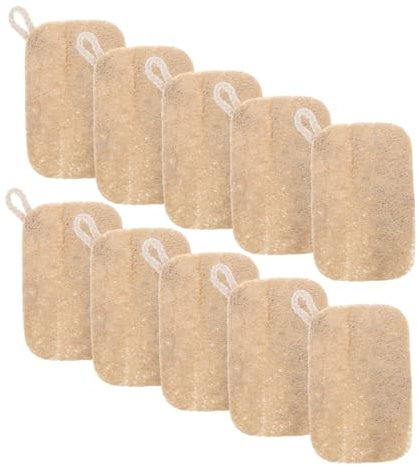 ADOCARN 10 Piezas Esponjas Para Lavar Platos De Lufa Natural Estropajo De Lufa Para Cocina Esponja De Para Limpieza De Platos