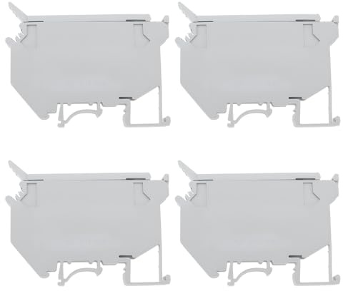 Be In Your Mind Sicherungsklemmenblöcke UK5-HESI ohne LED-Licht, 6,3 A für 5 x 20 mm Sicherung, Grau, 4 Stück