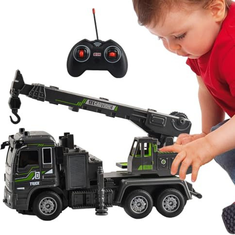 Generico Carrello elevatore telecomandato,Mini carrello elevatore davvero fantastico - Escavatore e bulldozer telecomandati, giocattolo per auto di ingegneria per bambini adulti