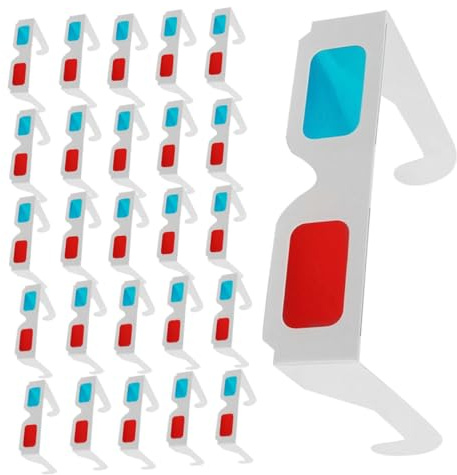 CONGARTENO 70 Gafas 3D De Papel Rojo Y Azul para Fiestas De Cartón Y De Cartón