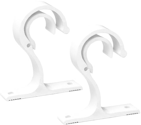 2 Stück Gardinenstangen Halterung für 20-28 mm Durchmesser, Gardinenstange Deckenmontage Verstellbare mit Schrauben, Aluminiumlegierung Vorhangstangen Halterungen für Badezimmer und