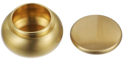 HEMOTON Urne Funéraire en Cuivre Petite Taille, Boîte Hermétique pour Cendres, Contenant Scellé pour Poudres D’Parfum et Rangement Sécurisé, pour Conservation Commémorative