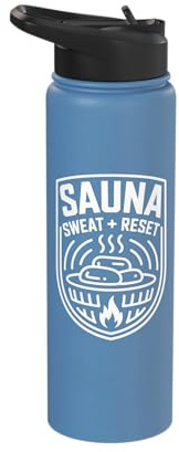 Sauna I Sauna Sweat Reset I Sauna Goer Relaxation Sauna Spa Stainless Steel Insulated Water Bottle