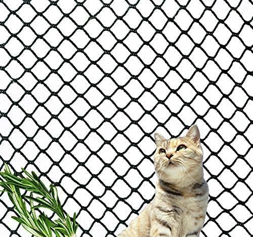 Universal Sicherheitsnetz aus Nylon für Balkon, Terrasse, Katze, Türen und Fenster, schwarz (3 x 4 m)