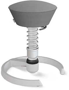 aeris Swopper Air – Ergonomischer Hocker mit extra weicher Polsterung – Bürohocker höhenverstellbar ohne Rollen –Sitzhocker für einen gesunden Rücken, Feder Standard