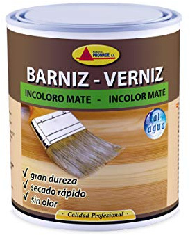 Promade - Barniz Incoloro Mate al Agua - Protege y Decora Maderas de Interior - 4L