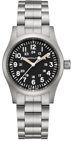 Hamilton Analoge Damenuhr mit mechanischem Handaufzug und Armband aus Edelstahl H69439131