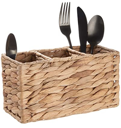 BUTLERS Besteckkorb 23 x 10cm Natur Farbe -RUSH ROPE - geflochten Besteckhalter & Küchenutensilienhalter aus Wasserhyazinthe | Küche Accessoires & Besteck Organizer