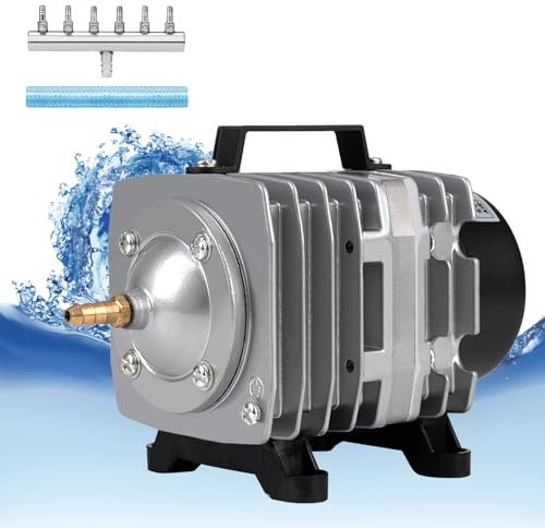 Kulife Bomba de aire para acuario, bomba de aire para tanque de peces, bomba de aire para tanque de peces, aireador de estanque, bomba de aire hidropónica, bomba de aire comercial de
