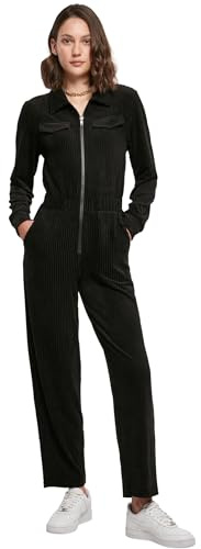 Urban Classics Ladies Velvet Rib Bouilloire Suit Maillot de survêtement, Noir, M Femme