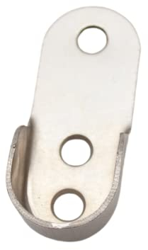 DOJA Barcelona | Support Tringle Penderie | 24 Pcs Support Dressing Penderie Ovale | 45*18*11*1,2mm | Acier Chromé | Support pour Tringle Rideau, Barre Penderie Vetement, Porte Manteau pour Porte...