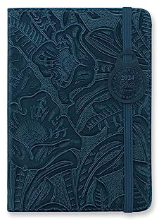 Letts of London Baroque A6 Woche auf 2 Seiten mehrsprachig Navy 2024