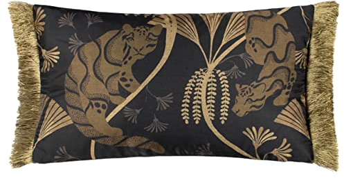 Paoletti Funda de cojín con Flecos en Jacquard Moondusk