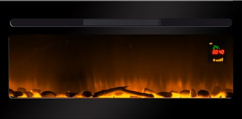 Chemin'Arte Elysée infälld elektrisk kamin - Designad i Frankrike - 91,5 x 17 x 45 cm - 2 års garanti