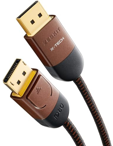 Zeskit X-Tech VESA Certified DisplayPort 2.1 Cable DP80 80Gpbs, 3ft