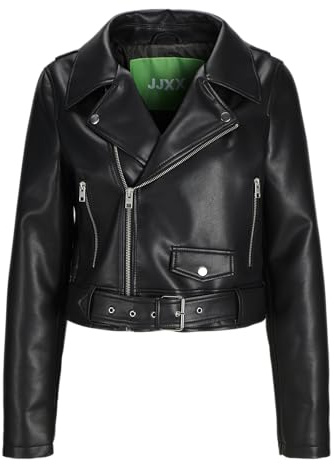 JACK & JONES Jxjose PU-jacka OTW bikerjacka för kvinnor, svart, M