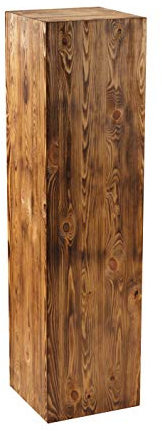 Decorativo Colonna rustica, decorazione in tronco d’albero, colonna per fiori, design senza tempo, stabile e durevole, noce, 110x30x30 cm