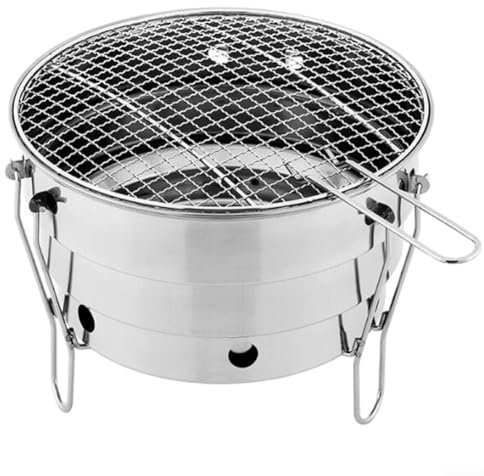 Parrilla de carbón portátil, parrilla de barbacoa de mesa para disfrutar de la parrilla de carbón de mesa para camping, senderismo y reuniones familiares